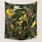 Floral and Birds XXXVI Wall Tapestry Gallery Image 4