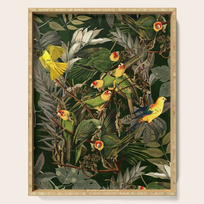 Floral and Birds XXXVI Serving Tray Gallery Image 1