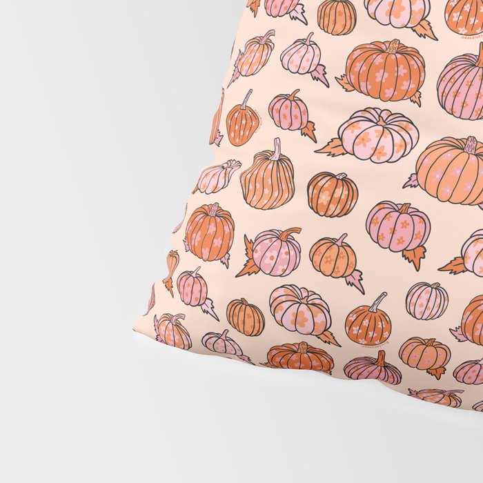 Flower Pumpkin Print Pillow Sham Gallery Image 4