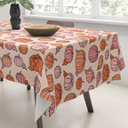 Flower Pumpkin Print Tablecloth Gallery Image 3