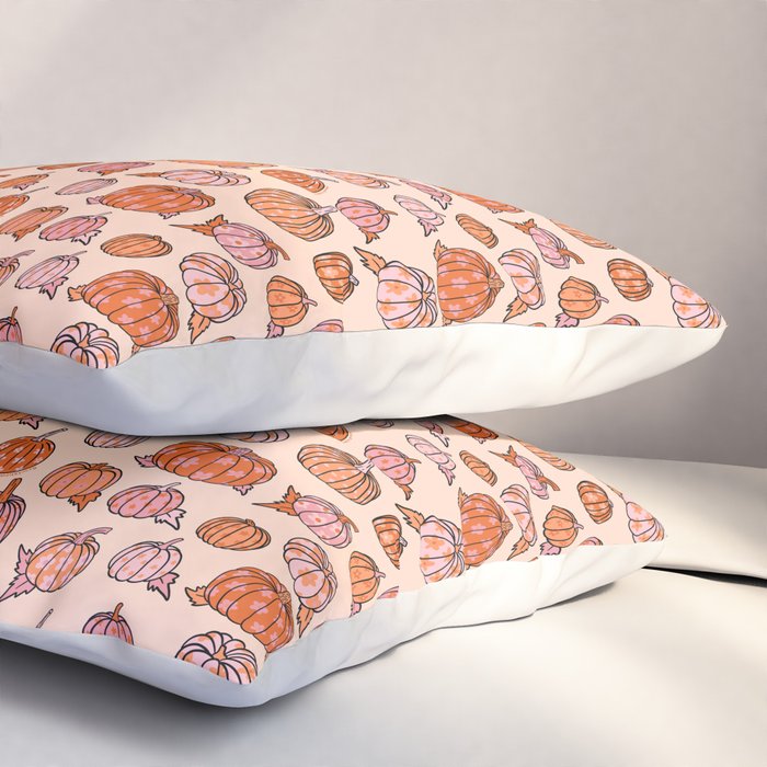 Flower Pumpkin Print Pillow Sham Gallery Image 3
