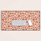 Flower Pumpkin Print Desk Mat Gallery Image 1
