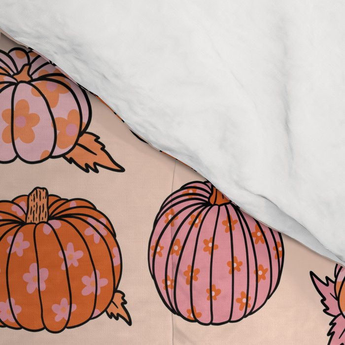 Flower Pumpkin Print Comforter Gallery Image 4