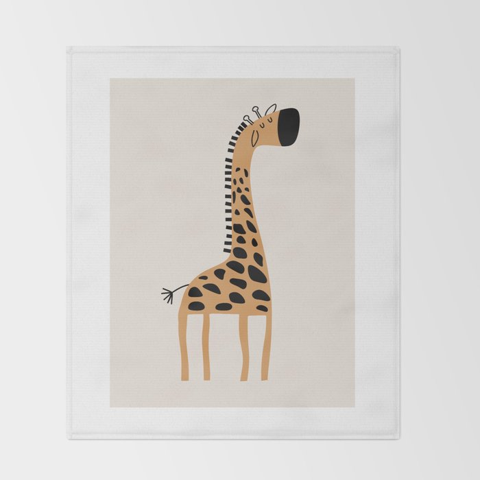 Nursery Wall Art, Safari Nursery Prints, Neutral Nursery Decor, Giraffe  Print Throw Blanket Gallery Image 2