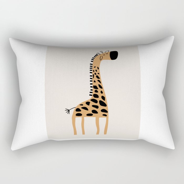 Nursery Wall Art, Safari Nursery Prints, Neutral Nursery Decor, Giraffe  Print Rectangular Pillow Gallery Image 2