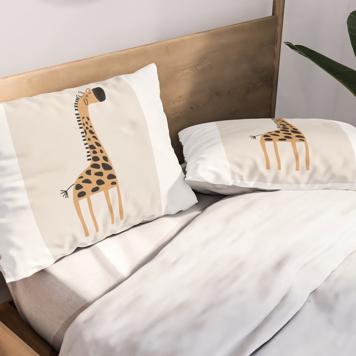 Nursery Wall Art, Safari Nursery Prints, Neutral Nursery Decor, Giraffe  Print Pillow Sham Gallery Image 2
