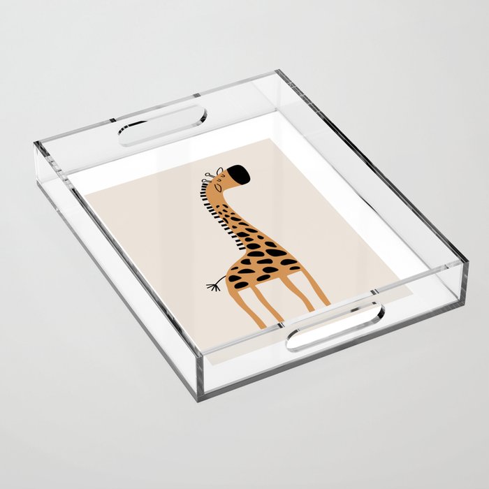 Nursery Wall Art, Safari Nursery Prints, Neutral Nursery Decor, Giraffe  Print Acrylic Tray Gallery Image 1