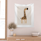 Nursery Wall Art, Safari Nursery Prints, Neutral Nursery Decor, Giraffe  Print Wall Tapestry Gallery Image 2