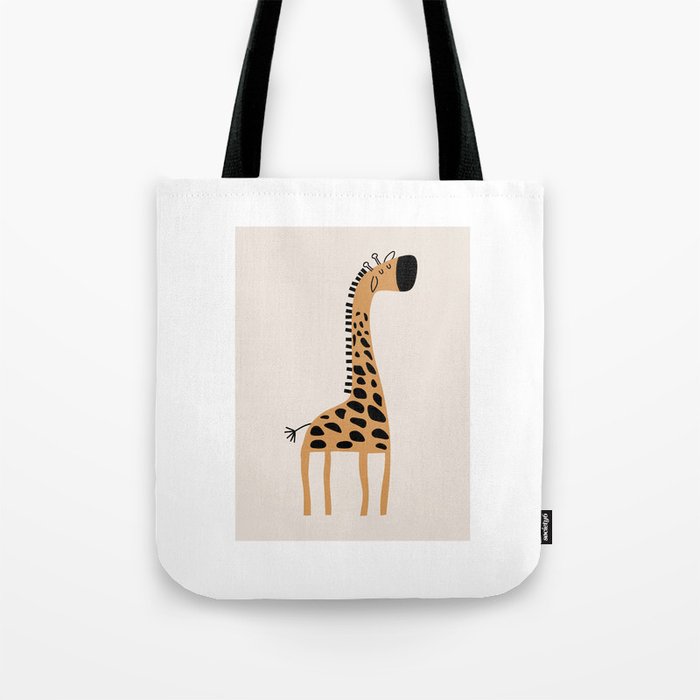 Nursery Wall Art, Safari Nursery Prints, Neutral Nursery Decor, Giraffe  Print Tote Bag Gallery Image 1