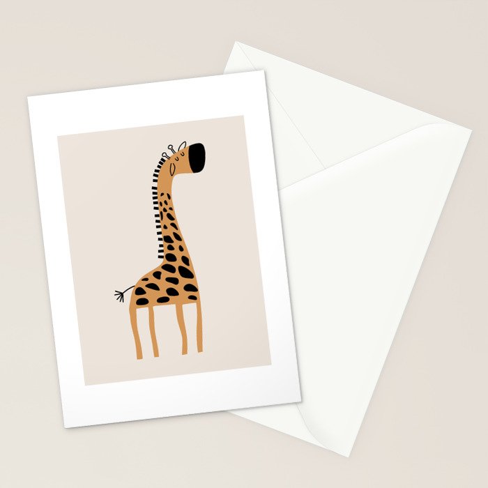 Nursery Wall Art, Safari Nursery Prints, Neutral Nursery Decor, Giraffe  Print Stationery Card Gallery Image 2