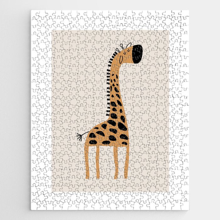 Nursery Wall Art, Safari Nursery Prints, Neutral Nursery Decor, Giraffe  Print Jigsaw Puzzle Gallery Image 1
