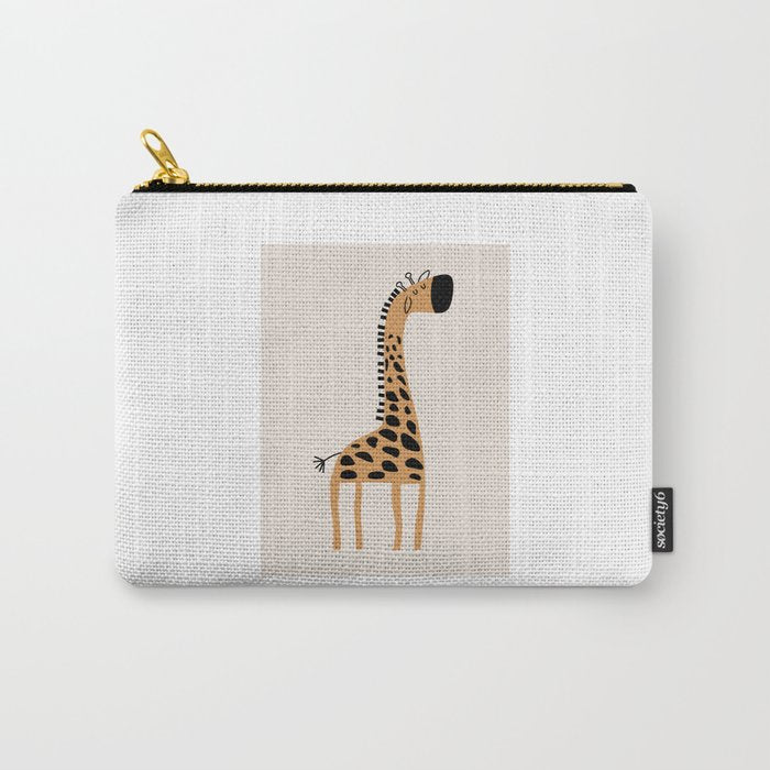Nursery Wall Art, Safari Nursery Prints, Neutral Nursery Decor, Giraffe  Print Carry All Pouch Gallery Image 1