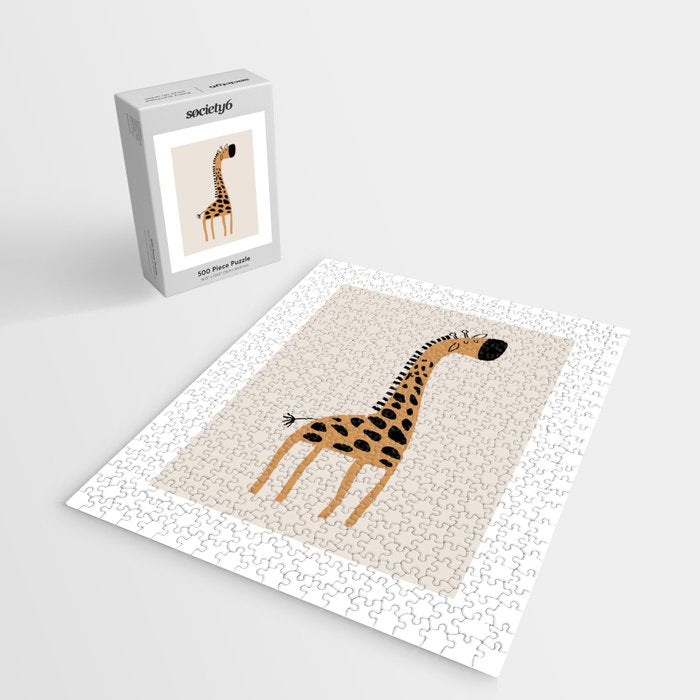 Nursery Wall Art, Safari Nursery Prints, Neutral Nursery Decor, Giraffe  Print Jigsaw Puzzle Gallery Image 2