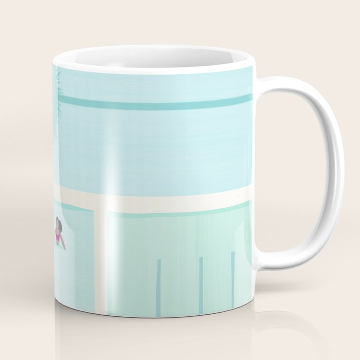 Saturdays At The Pool Illustration Coffee Mug Gallery Image 1