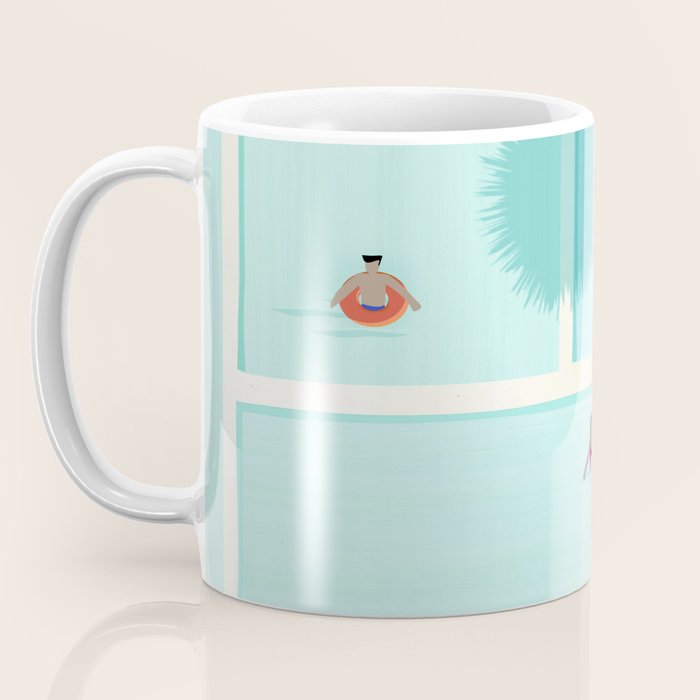 Saturdays At The Pool Illustration Coffee Mug Gallery Image 3