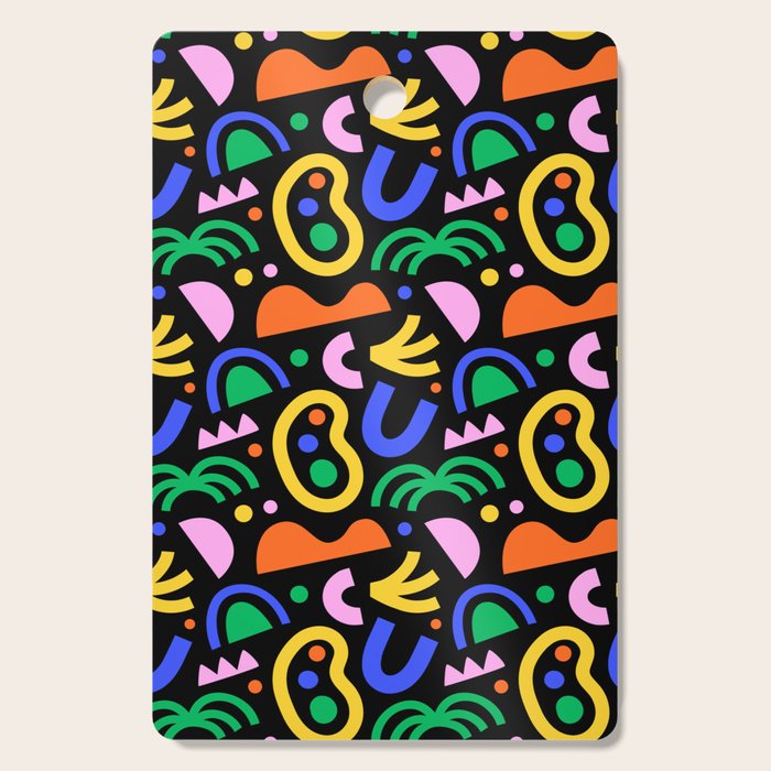 Creative colorful organic shape art pattern Cutting Board Gallery Image 1