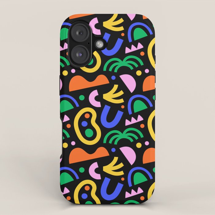 Creative colorful organic shape art pattern iPhone Case Gallery Image 1