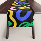 Creative colorful organic shape art pattern Table Runner Gallery Image 1