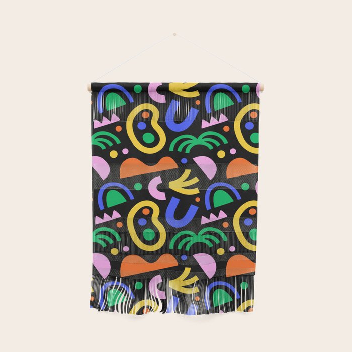 Creative colorful organic shape art pattern Wall Hanging Gallery Image 1