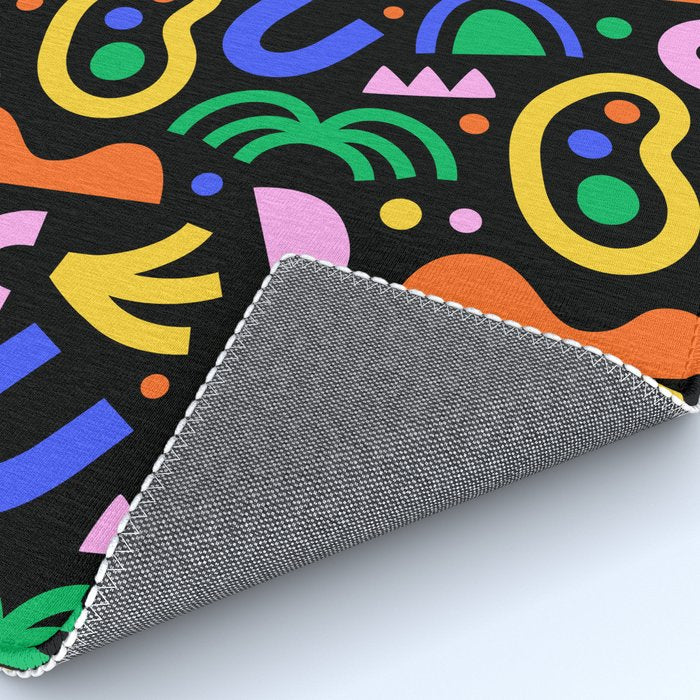 Creative colorful organic shape art pattern Rug Gallery Image 4
