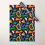 Creative colorful organic shape art pattern Wrapping Paper Gallery Image 1