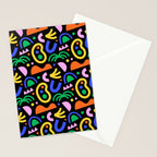 Creative colorful organic shape art pattern Stationery Card Gallery Image 2