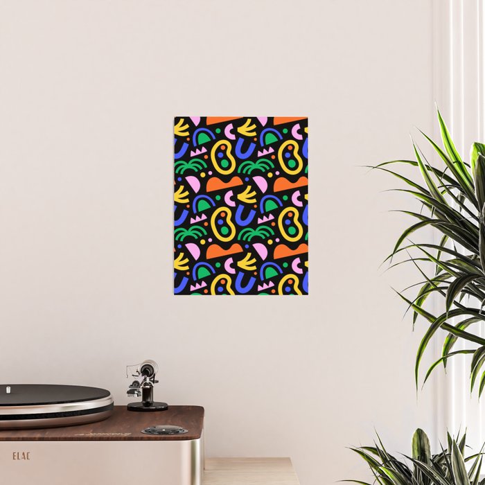 Creative colorful organic shape art pattern Poster Gallery Image 2