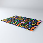 Creative colorful organic shape art pattern Rug Gallery Image 3