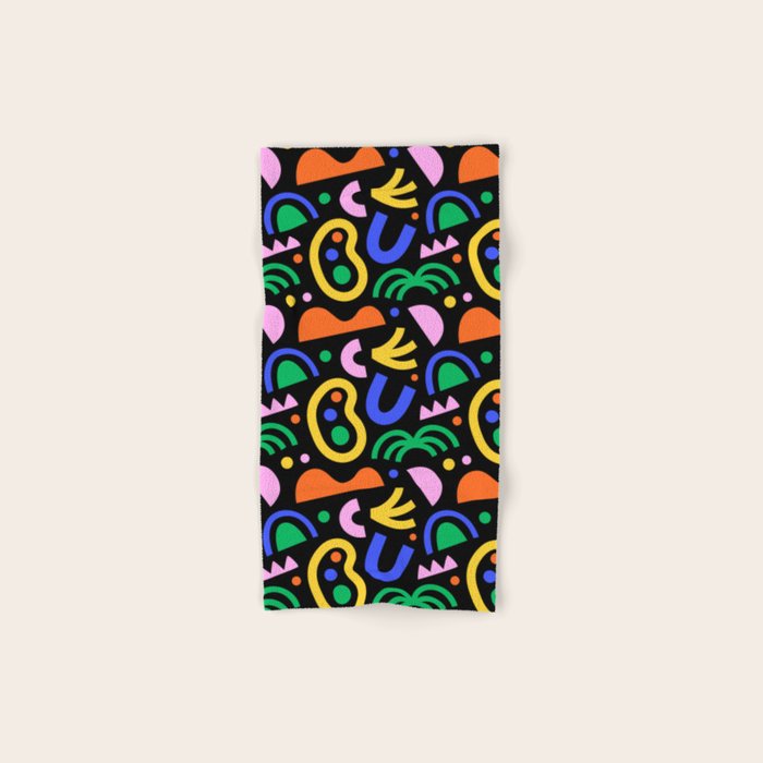 Creative colorful organic shape art pattern Bath Towel Gallery Image 1