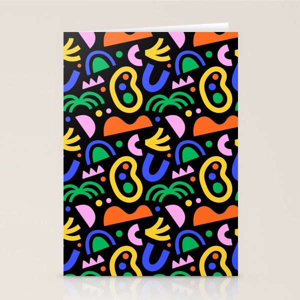 Creative colorful organic shape art pattern Stationery Card Gallery Image 2