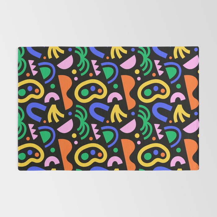 Creative colorful organic shape art pattern Rug Gallery Image 2