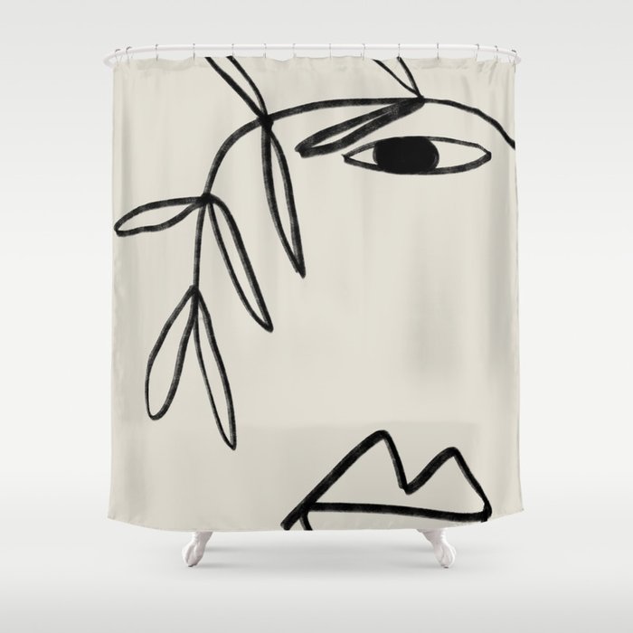 PLANT PORTRAIT Shower Curtain Gallery Image 1