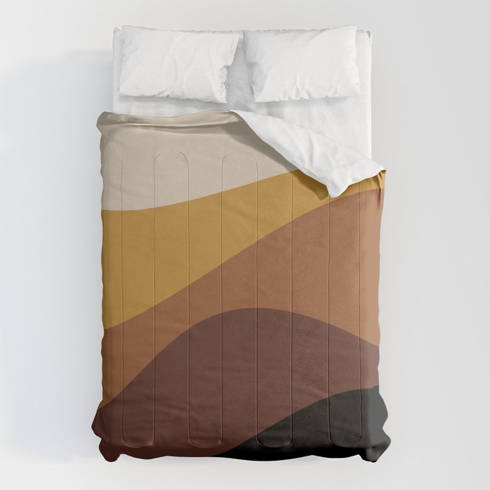 Abstract Color Waves XXVII Comforter Gallery Image 1