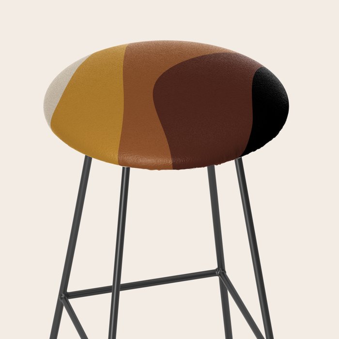 Abstract Color Waves XXVII Stool Gallery Image 2