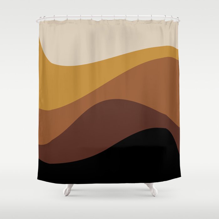 Abstract Color Waves XXVII Shower Curtain Gallery Image 1