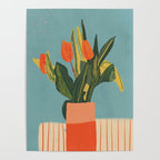 Red tulips in a vase Poster Gallery Image 4