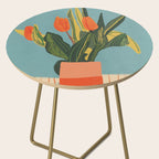 Red tulips in a vase Side Table Gallery Image 2