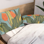 Red tulips in a vase Pillow Sham Gallery Image 2