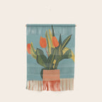 Red tulips in a vase Wall Hanging Gallery Image 1
