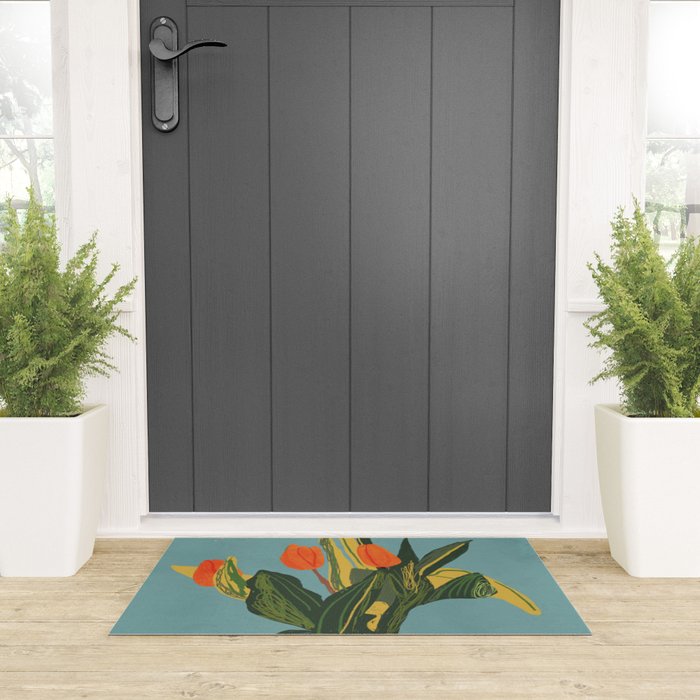 Red tulips in a vase Welcome Mat Gallery Image 3