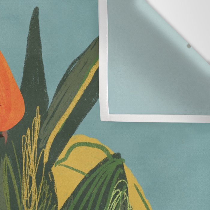 Red tulips in a vase Wall Tapestry Gallery Image 3