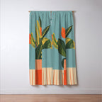 Red tulips in a vase Window Curtain Gallery Image 3