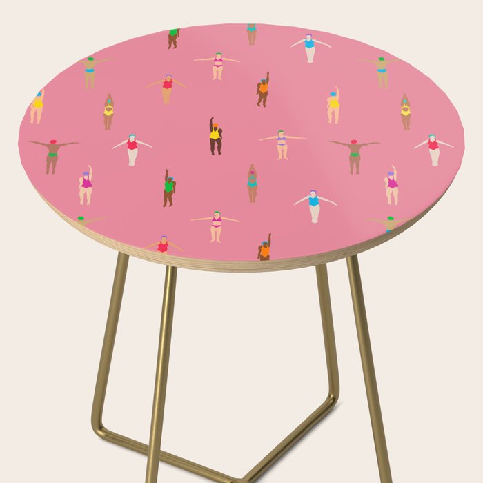 Swimmers in a Sea of Pink Side Table Gallery Image 2