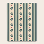 Green Stripes And Flowers Notebook Gallery Image 4