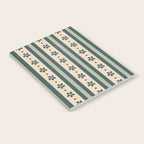 Green Stripes And Flowers Notebook Gallery Image 2