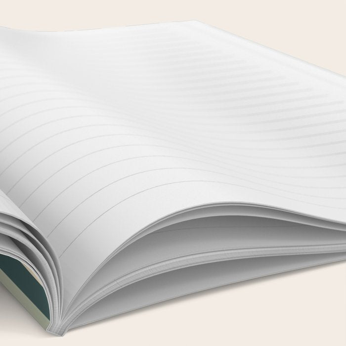 Green Stripes And Flowers Notebook Gallery Image 2