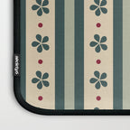 Green Stripes And Flowers Laptop Sleeve Gallery Image 3
