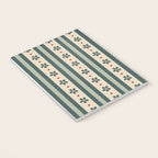 Green Stripes And Flowers Notebook Gallery Image 3