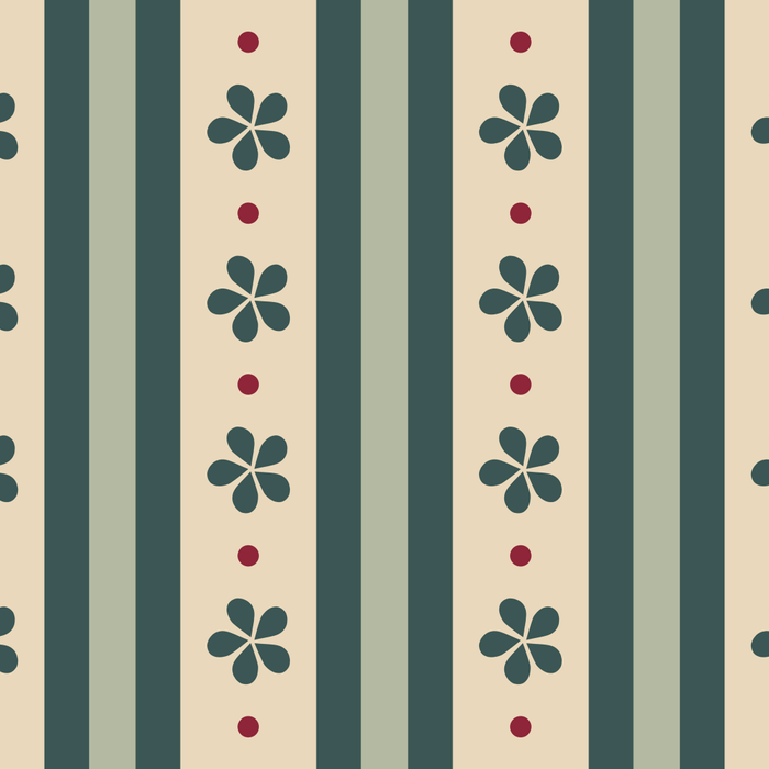 Green Stripes And Flowers Coffee Mug Gallery Image 2