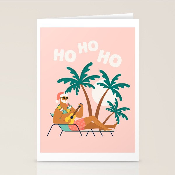 Hot Santa on vacation Stationery Card Gallery Image 1